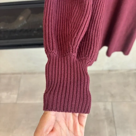 STAUD Marlebone Rib Knit Mini Dress With Balloon Sleeve, Size S - Picture 11 of 16